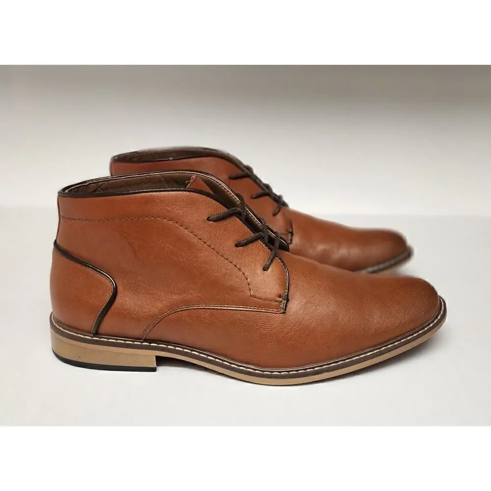 Steve Madden Men's M-Alakk Cognac  Brown Chukka  Leather Boots Shoes  Size 12M